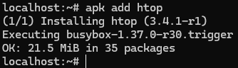 apk add htop