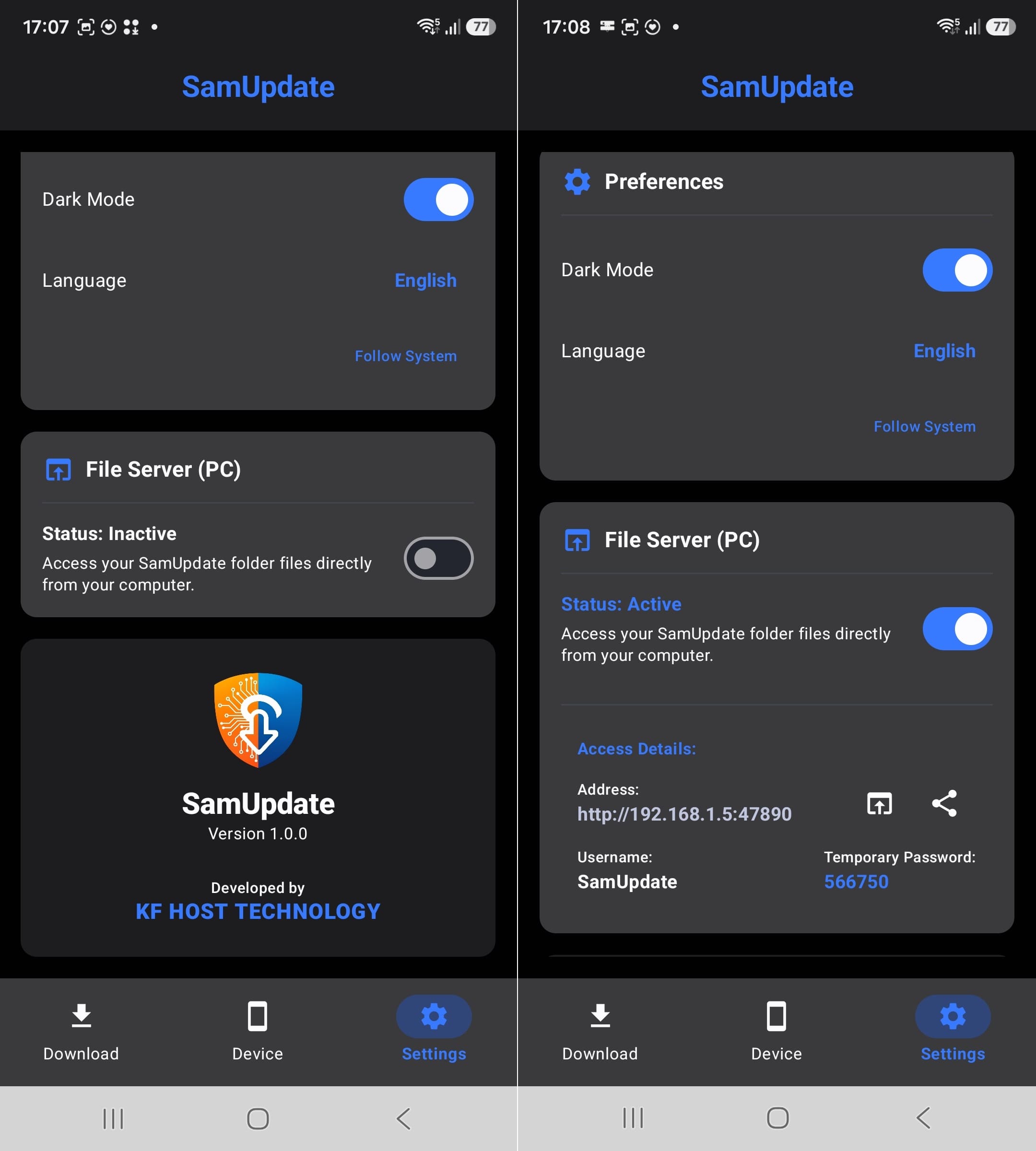 SamUpdate Client - Android