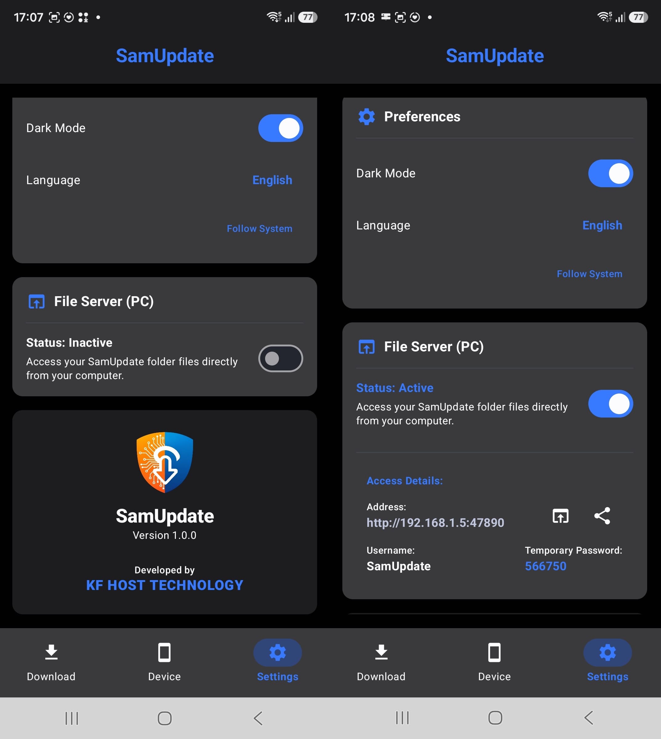 SamUpdate Android App