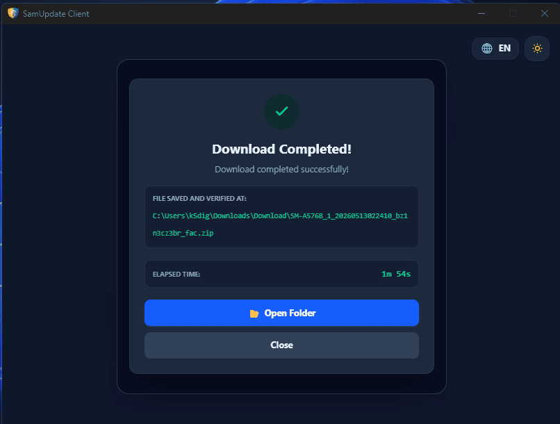 Download finished