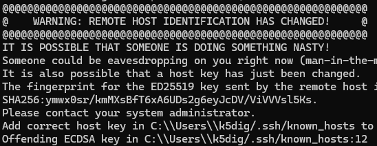 SSH ERROR