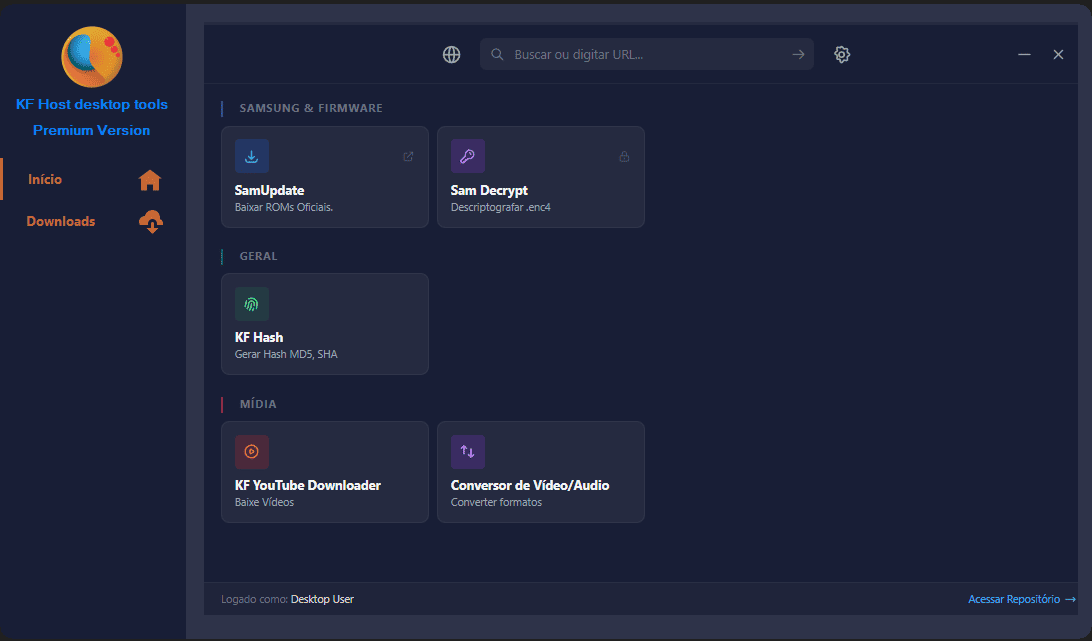 KF Host Desktop Tools v1.5.1 - In&iacute;cio