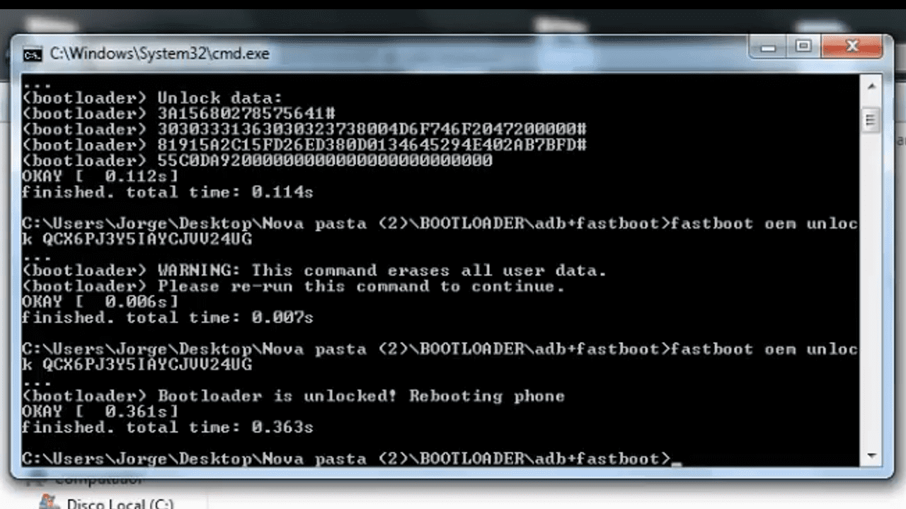 “Bootloader is unlocked! Rebooting phone” Que significa “O carregador de inicialização está desbloqueado! Reiniciando o telefone”