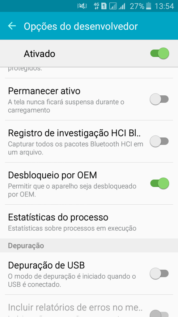 Menu do Galaxy J5 Menu do Galaxy J5